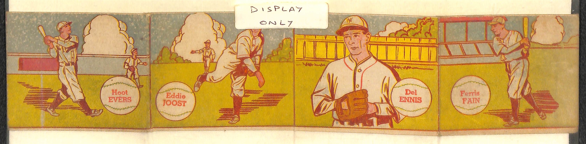 Lot of 1951 Topps Reds Team Picture & (1) 1949 MP & Co. Uncut R302-2 Strip Sheet